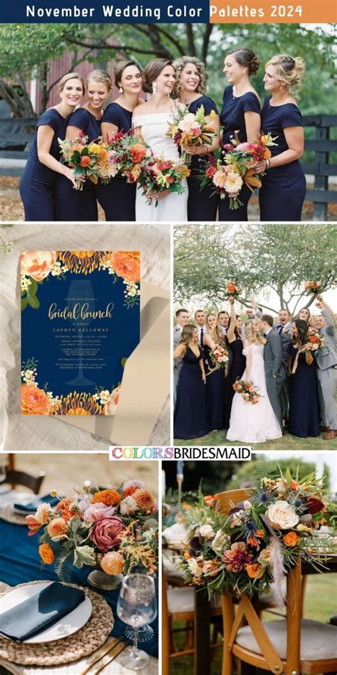 8 Perfect November Wedding Color Palettes for 2024 | November wedding ...