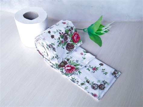 Reusable Toilet Paper Roll With Roses Washable Toilet Paper Etsy