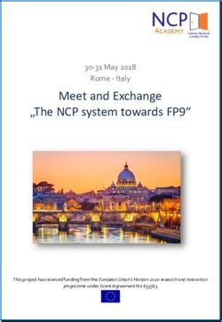Meet and Exchange "The NCP system towards FP9" - 30-31 May 2018 Rome ...