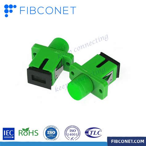 Ftth Fc Sc Fiber Optic Fc Apc Female To Sc Apc Male Plastic And Metal