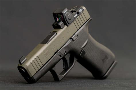 Glock 43X OD Gunmetal Slide W Trijicon RMR CC 3 25 MOA NRC Industries