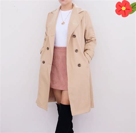 Nude Trench Coat On Carousell