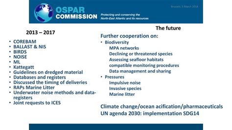 Brussels 5 March 2018 OSPAR HELCOM COOPERATION HELCOM OSPAR