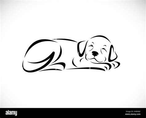 Vector Of A Dog Sleeping Design On White Background Easy Editable