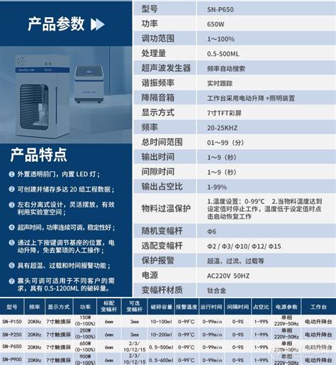 深那超声细胞破碎仪 单通道超声波细胞粉碎机sn P250参数价格 仪器信息网