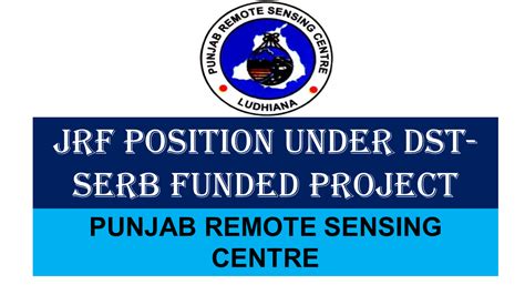 Advertisement For JRF Position Under DST SERB Funded Project