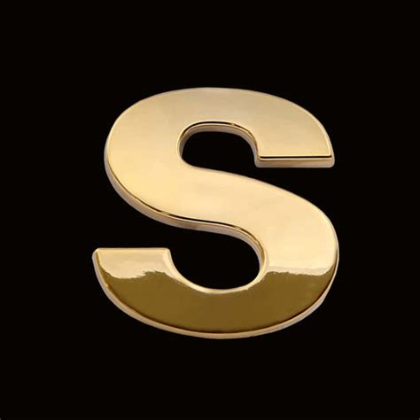 Download A Gold Letter S On A Black Background