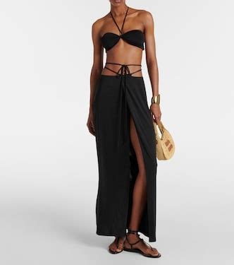 Liana Halterneck Bikini Top In Black Jade Swim Mytheresa