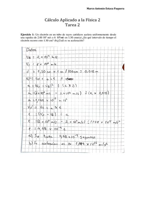 Tarea 2 la fe Clculo Aplicado a la FÌsica 2 Tarea 2 Ejercicio 1