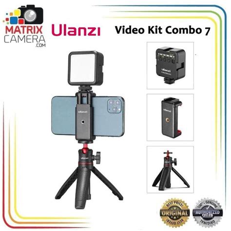 Ulanzi Video Kit Combo Paket Vlog Buat Vlogging Led Tripod Holder Hp