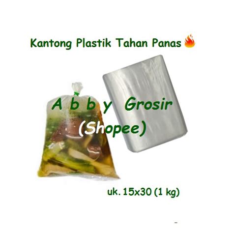 Jual Kantong Plastik Tahan Panas 15x30 HDPE 1 Kg Plastik Anti Panas Utk