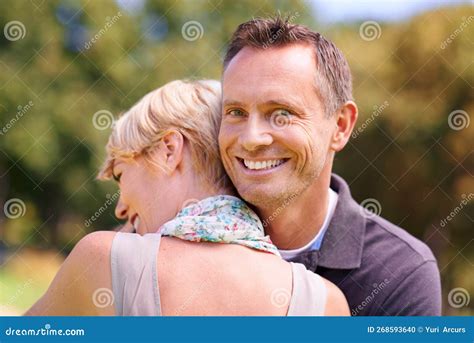 No One Understands Me Like She Does A Mature Couple Embracing Outdoors Stock Photo Image Of