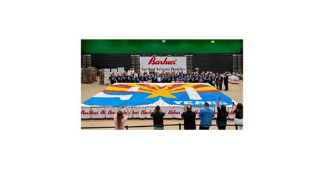 bashas celebrates  anniversary  record breaking doughnut display