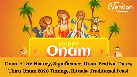 Thiru Onam 2020 History Significance Onam Festival Dates Onam 2020