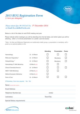 Fillable Online Rug Registration Form Form Per Delegate Please