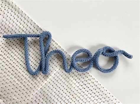 Knitted Wire Word Name Etsy