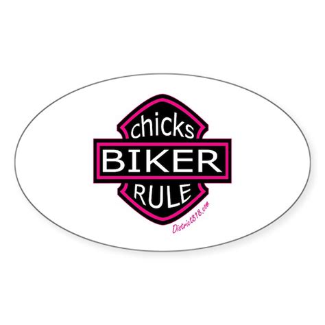 Biker Chicks Sticker Oval By District818