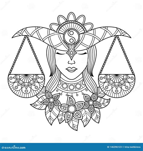 Libra Adult Coloring Pages