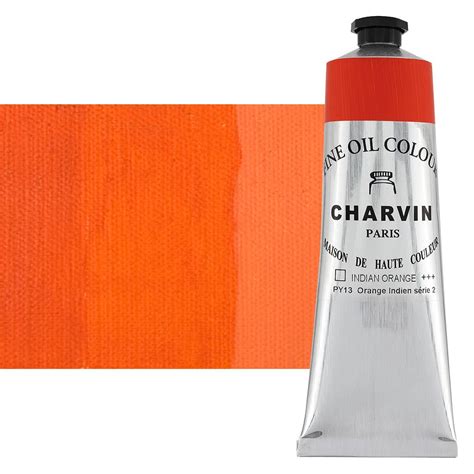 Charvin Fine Oil Paint Indian Orange 150ml Jerry S Artarama