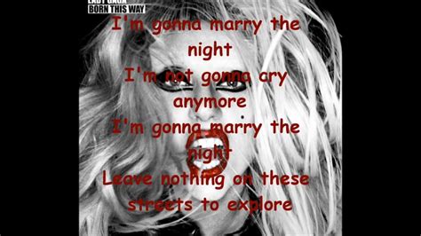 Lady Gaga Marry The Night Lyrics Youtube