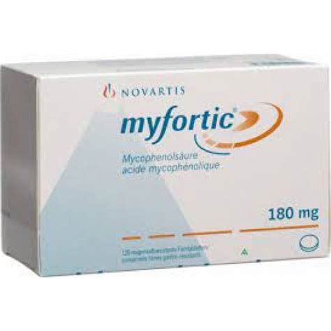 Myfortic 180 Mg Mycophenolate Mofetil 120 Film Coated Tablets