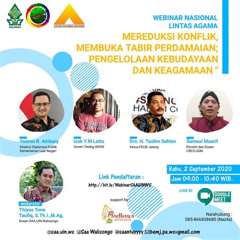 Webinar Nasional Lintas Agama Prodi Saa Fuhum Uin Walisongo Kibarkan