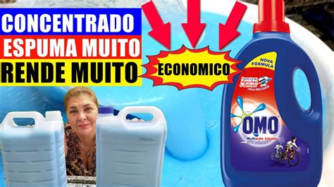 Omo Liquido Caseiro Forte Concentrado Rende Mais De Litros De Sab O