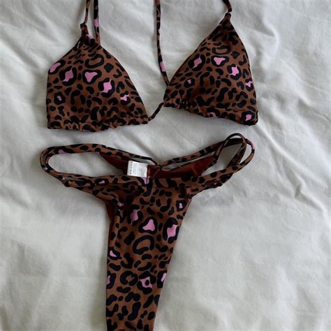 Leopard Print Bikini Set Never Worn Unwanted Depop