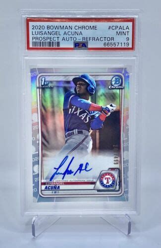 Luisangel Acuna Bowman Chrome St Auto Rc Refractor Cpa La