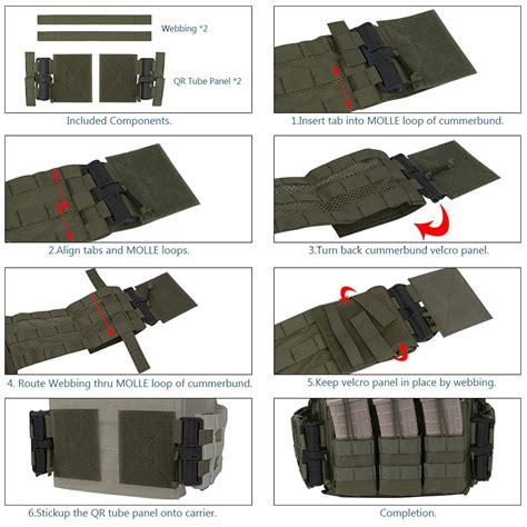 Krydex Quick Release Buckle Set Single Point Molle Quick Disconnect