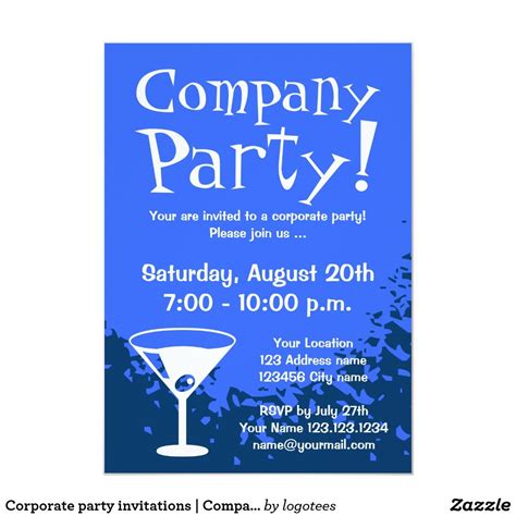 Corporate party invitations | Company invites | Zazzle | Corporate ...