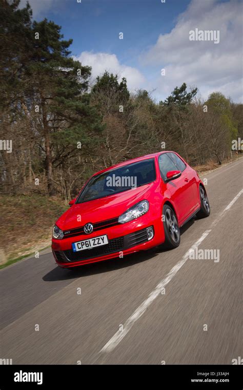 Volkswagen Golf Gti Mk6 Being Driven At Longcross Testing Circuit