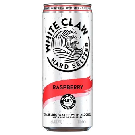 White Claw Hard Seltzer Raspberry 330ml Tesco Groceries