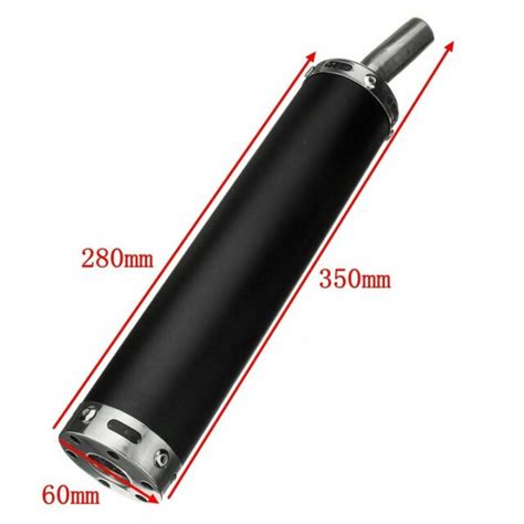 Black Mm Universal Motorcycle Racing Exhaust Muffler Silence Silencer