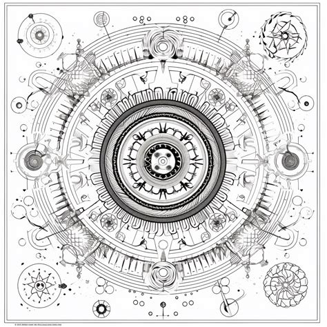 Scientific Wonders Mandala Coloring - Coloring Page