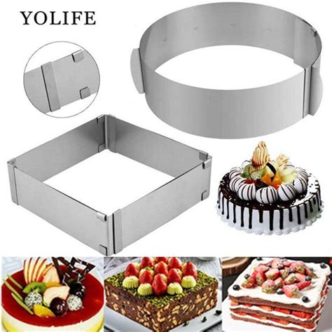 Adjustable Mousse Ring D Round And Square Cake Mold Stainless Steel