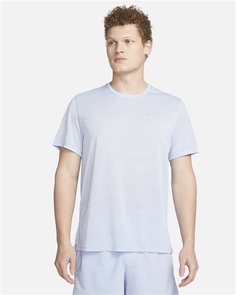 Nike Dri Fit Miler Mens Short Sleeve Running Top Nike In