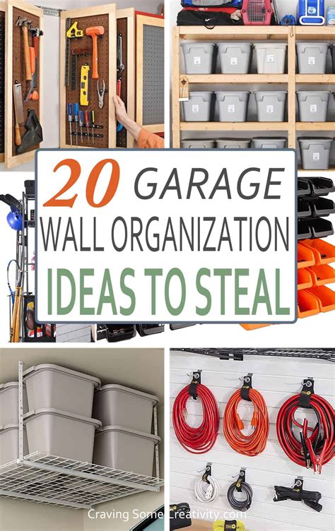 25 Garage Wall Storage Ideas to Get Organized • Craving Some Creativity