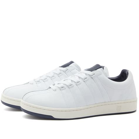 K-Swiss Men's Classic GT Sneakers in White/Navy K-SWISS