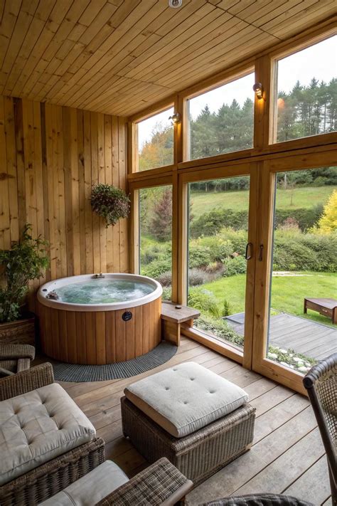 21 Cozy Hot Tub Room Ideas For Relaxing Retreats