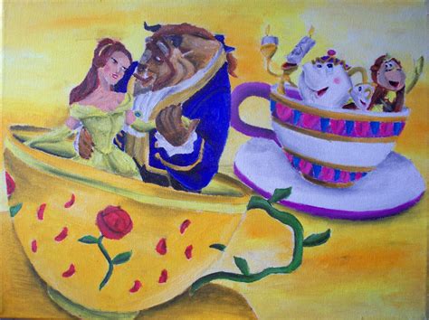 Beauty and the Beast in Tea Cups by billywallwork525 on DeviantArt