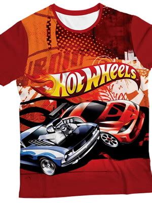 Camiseta Hot Wheels Adulto Compre Produtos Personalizados No Elo