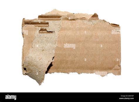 Cardboard Torn Isolated On The White Background Stock Photo Alamy