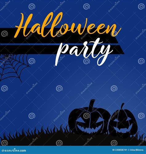 Halloween Banner Flyer Design Template Offer Party Horror Stock Vector Illustration Of