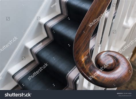 Beautiful Carved Wooden Handrail Detail Stock Photo 1824814808 ...