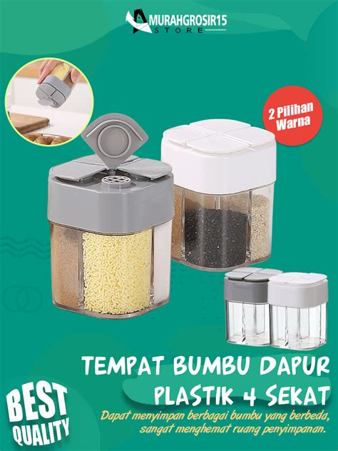 Jual Botol Bumbu Tabur 4 Sekat Tempat Bumbu Shopee Indonesia