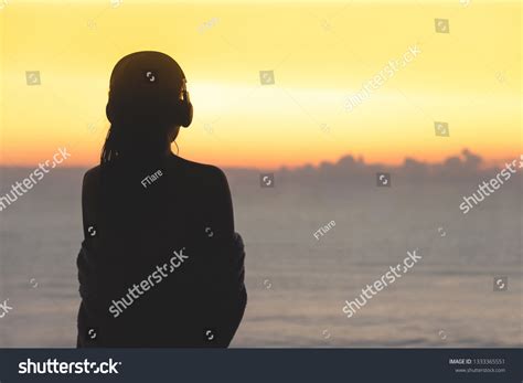 Silhouette Naked Woman Wet Hair Wrapped Stock Photo Shutterstock