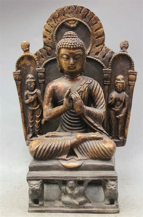 Bi003400 12 Tibet Tibetan Buddhism Bronze Gild Seat Shakyamuni