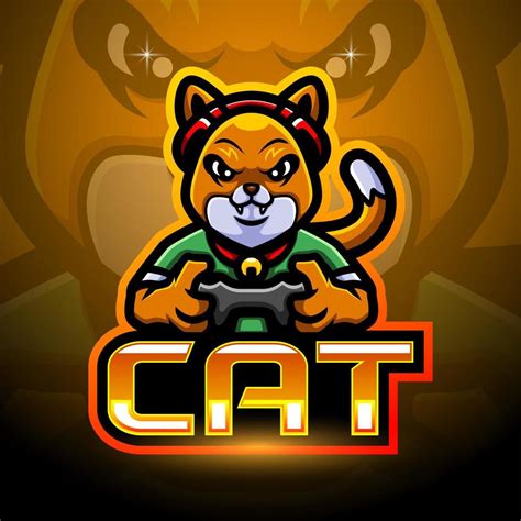 Cat Gaming Logo Mascot Design 9922777 Vector Art At Vecteezy