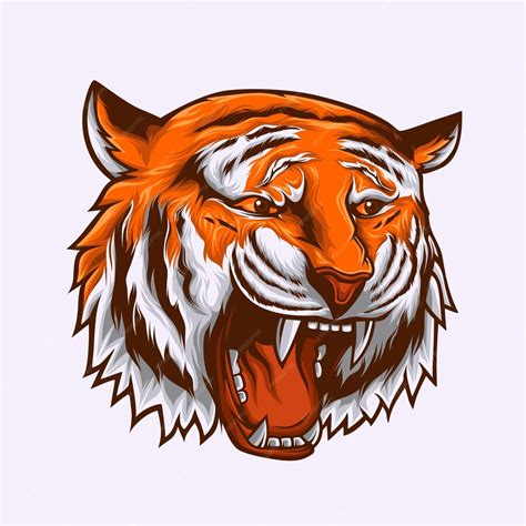 Premium Vector Roaring Tiger Head Illustration Vector Design